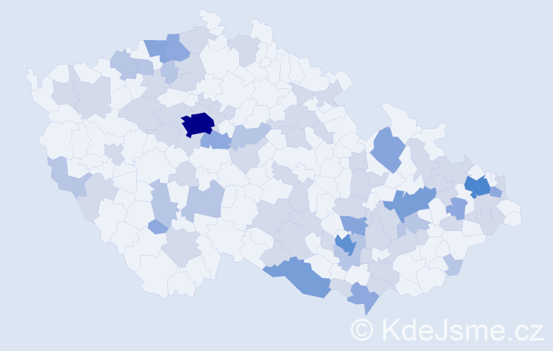 Jméno: 'Augustina', počet výskytů 148 v celé ČR