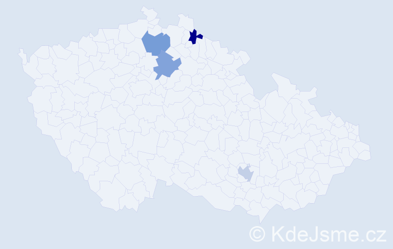 Jméno: 'Thi Ky', počet výskytů 4 v celé ČR