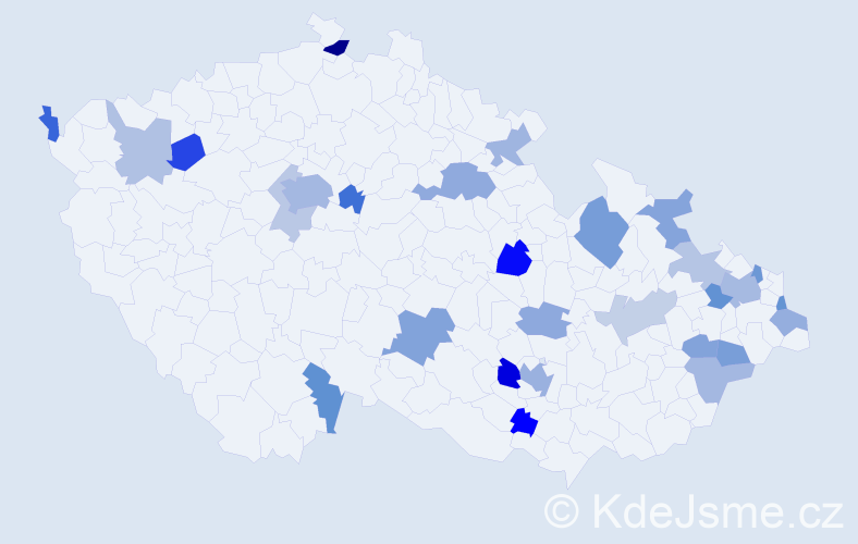 Jméno: 'Ambrož', počet výskytů 48 v celé ČR