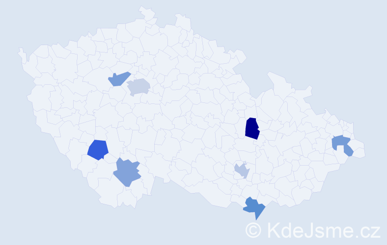 Jméno: 'Klarisa', počet výskytů 9 v celé ČR