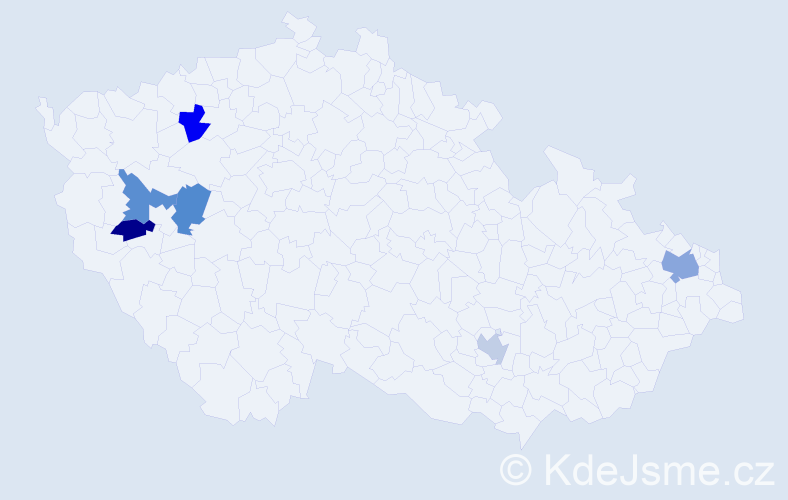 Jméno: 'Todorka', počet výskytů 7 v celé ČR