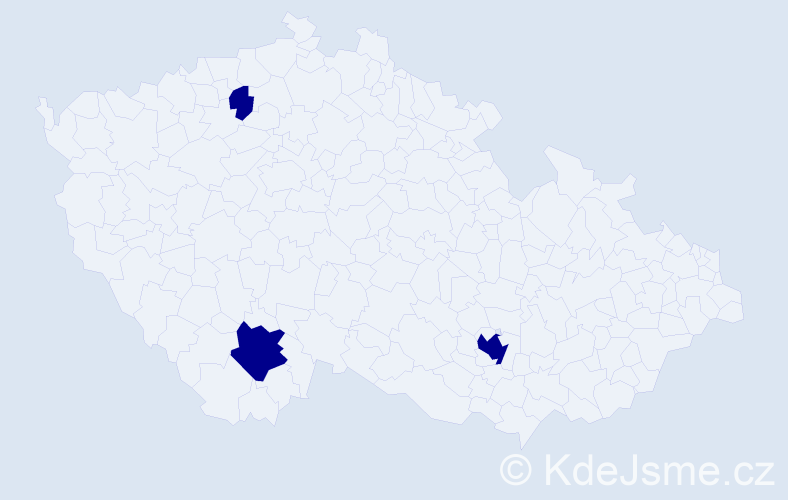Jméno: 'Arieta', počet výskytů 3 v celé ČR
