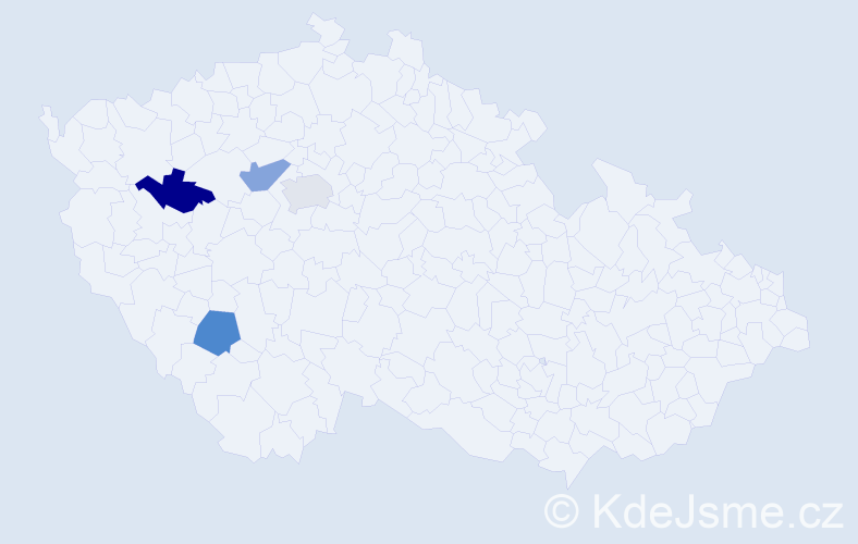 Jméno: 'Rosarie', počet výskytů 4 v celé ČR
