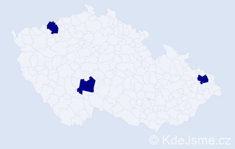 Jméno: 'Michaela Gabriela', počet výskytů 3 v celé ČR