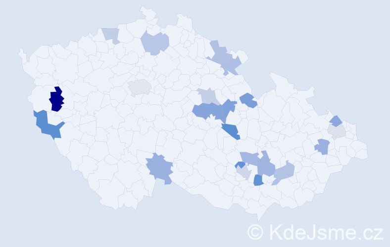 Jméno: 'Blahomil', počet výskytů 27 v celé ČR