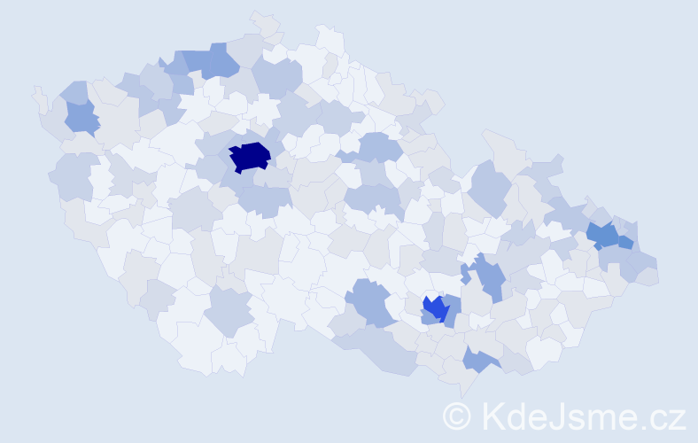 Jméno: 'Claudie', počet výskytů 351 v celé ČR