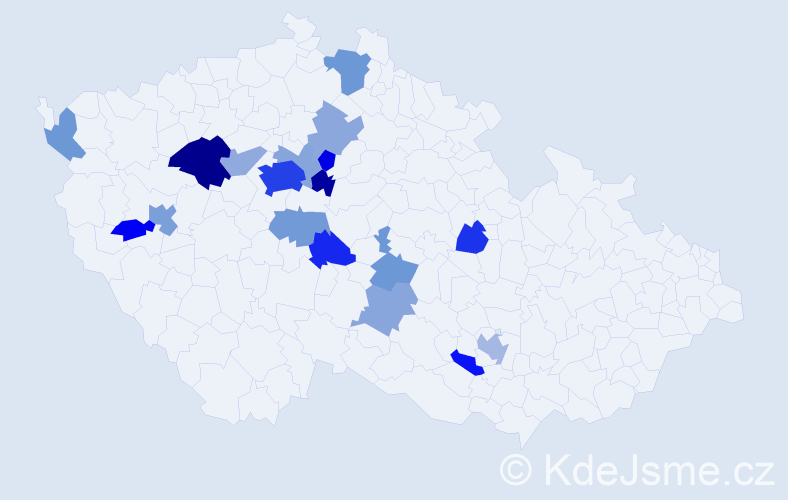 Jméno: 'Lyubomyra', počet výskytů 46 v celé ČR