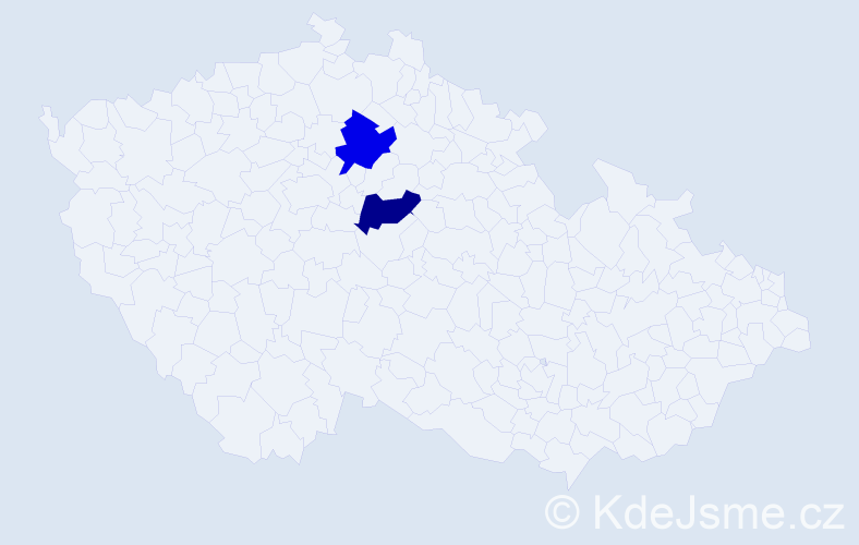 Jméno: 'Boglárka', počet výskytů 2 v celé ČR