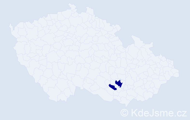 Jméno: 'Kristoslav', počet výskytů 2 v celé ČR