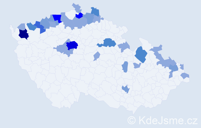 Jméno: 'Harald', počet výskytů 74 v celé ČR