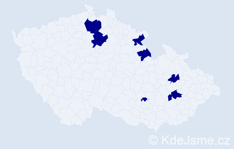 Jméno: 'Anna Daniela', počet výskytů 7 v celé ČR