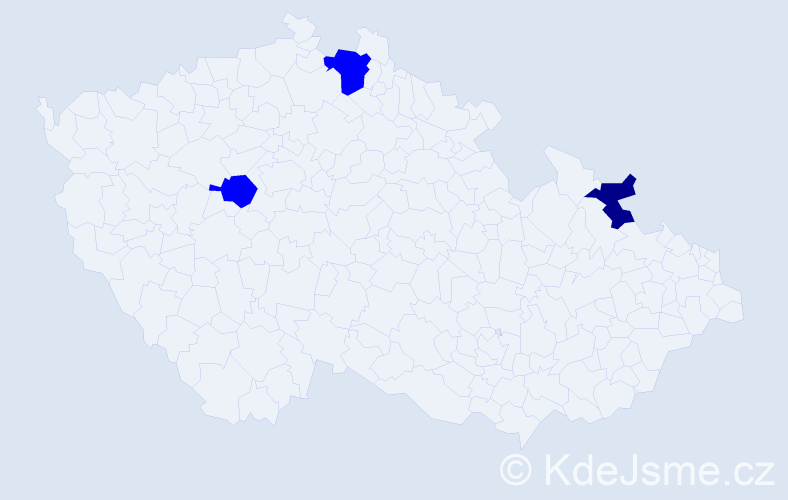 Jméno: 'Alexios', počet výskytů 4 v celé ČR