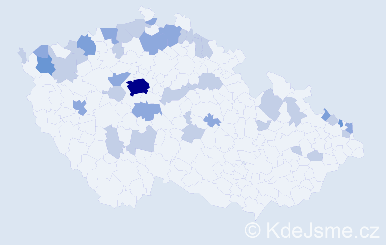 Jméno: 'Beno', počet výskytů 68 v celé ČR