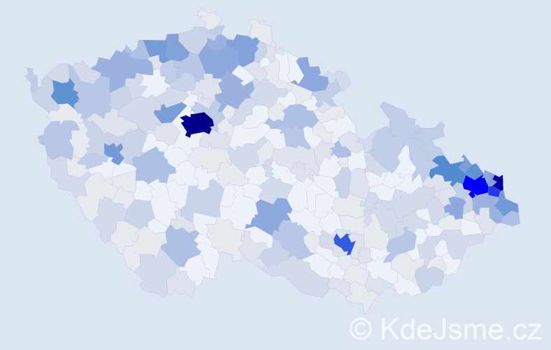 Jméno: 'Ervín', počet výskytů 857 v celé ČR