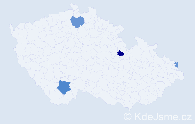 Jméno: 'Ermin', počet výskytů 5 v celé ČR