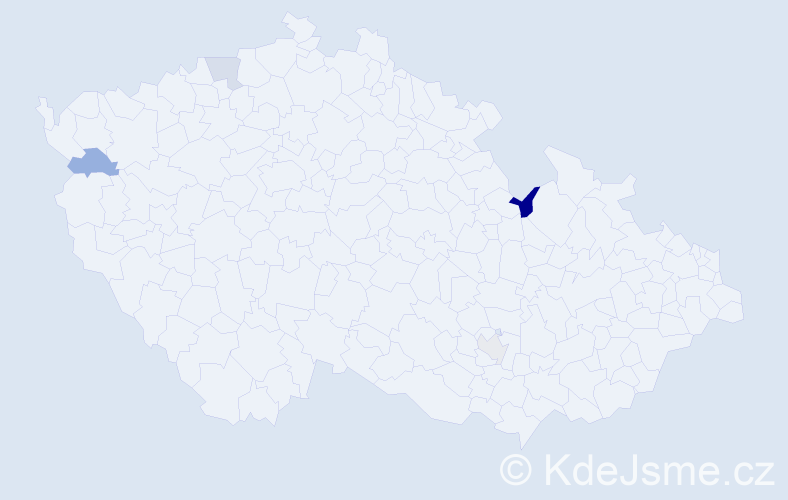 Jméno: 'Holger', počet výskytů 5 v celé ČR