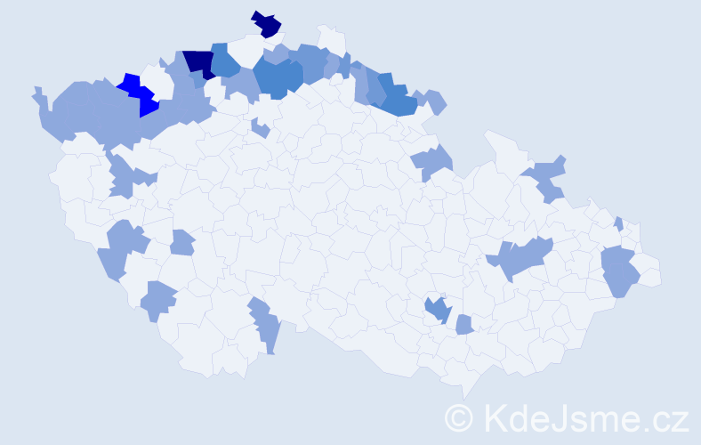 Jméno: 'Rainer', počet výskytů 64 v celé ČR