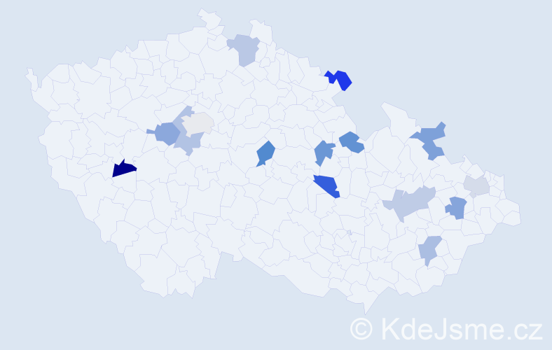 Jméno: 'Filip František', počet výskytů 15 v celé ČR