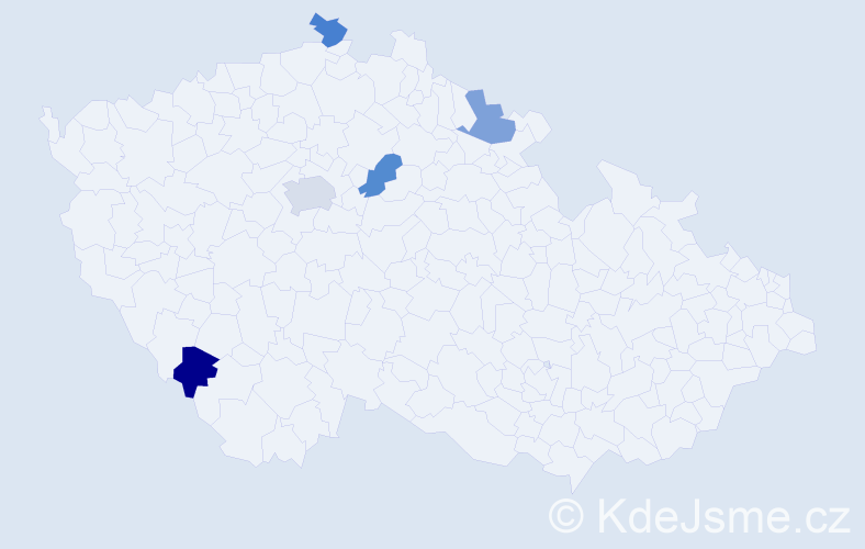 Jméno: 'Jan Ondřej', počet výskytů 6 v celé ČR