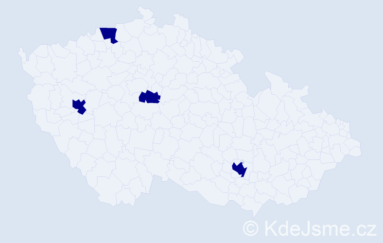 Jméno: 'Silvija', počet výskytů 4 v celé ČR