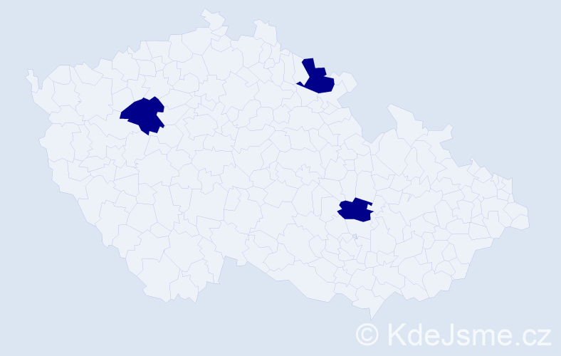 Jméno: 'Tereza Františka', počet výskytů 3 v celé ČR