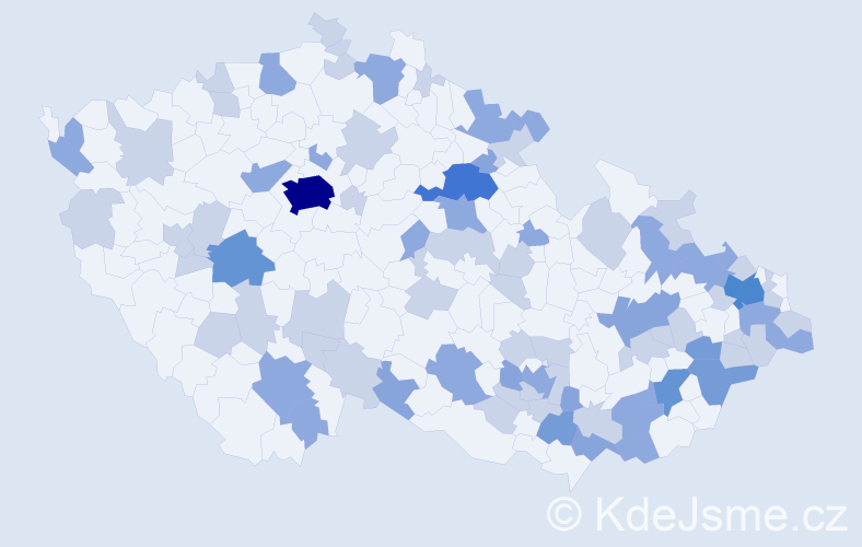 Jméno: 'Přemek', počet výskytů 153 v celé ČR