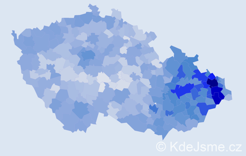Jméno: 'Karla', počet výskytů 7499 v celé ČR