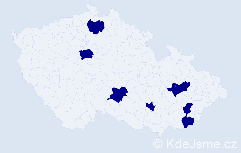Jméno: 'Damjan', počet výskytů 7 v celé ČR