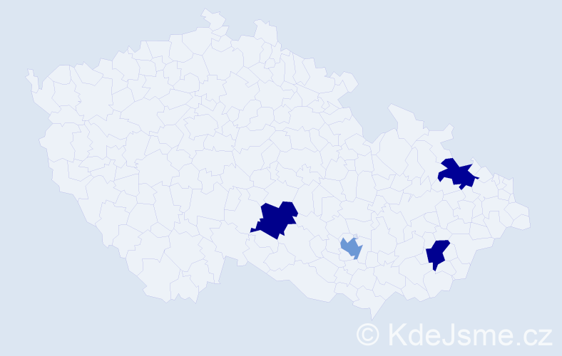 Jméno: 'Dominik Michal', počet výskytů 4 v celé ČR