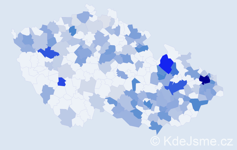 Jméno: 'Jitřenka', počet výskytů 314 v celé ČR