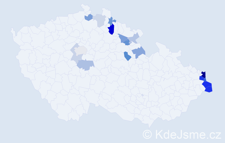 Jméno: 'Grażyna', počet výskytů 40 v celé ČR