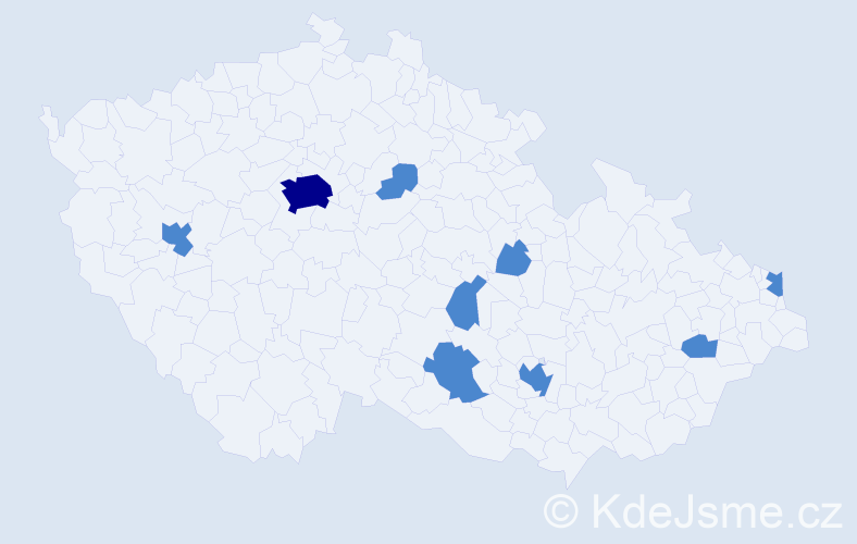 Jméno: 'Annabel', počet výskytů 11 v celé ČR