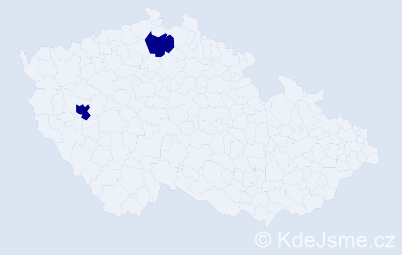 Jméno: 'Bohuslavka', počet výskytů 2 v celé ČR