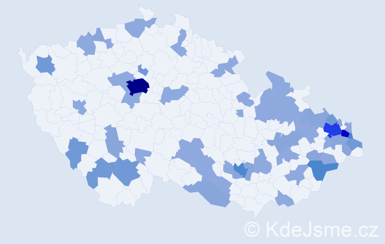 Jméno: 'Kornelie', počet výskytů 109 v celé ČR