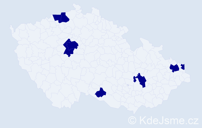 Jméno: &#039;Vinh&#039;, počet výskytů 8 v celé ČR