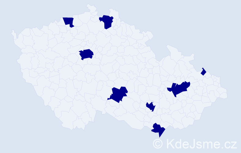 Jméno: 'Waltr', počet výskytů 8 v celé ČR