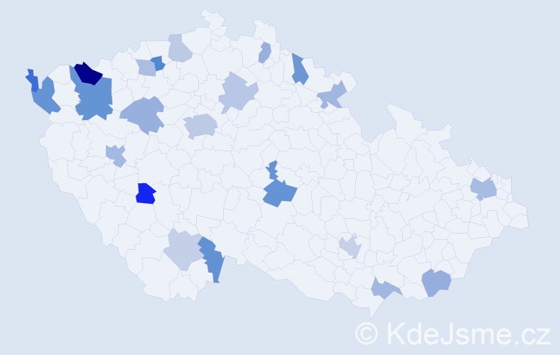 Jméno: 'Thu Hien', počet výskytů 38 v celé ČR