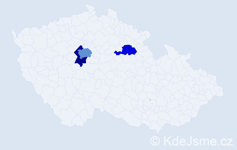 Jméno: 'Ikrom', počet výskytů 5 v celé ČR