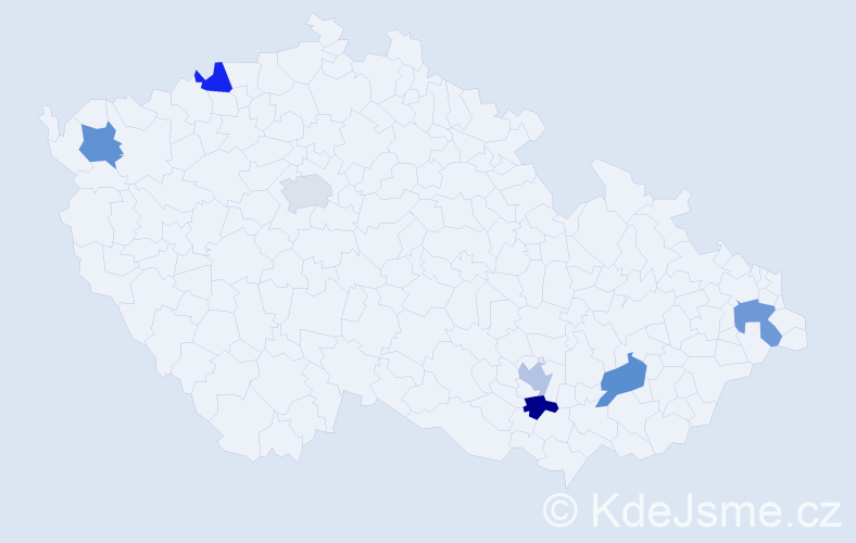 Jméno: 'Eva-Maria', počet výskytů 7 v celé ČR