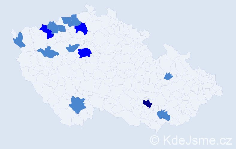 Jméno: 'Colette', počet výskytů 19 v celé ČR