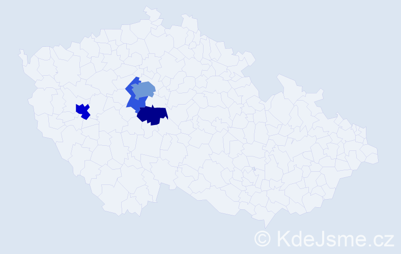 Jméno: 'Kevin John', počet výskytů 8 v celé ČR