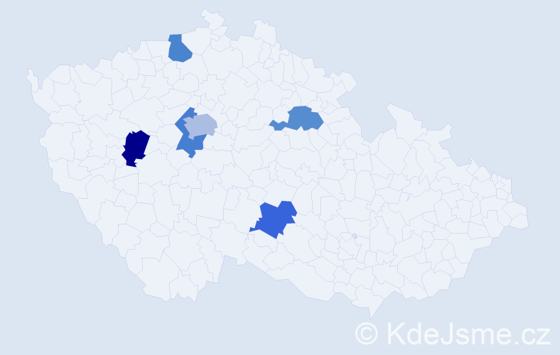 Jméno: 'Marat', počet výskytů 7 v celé ČR