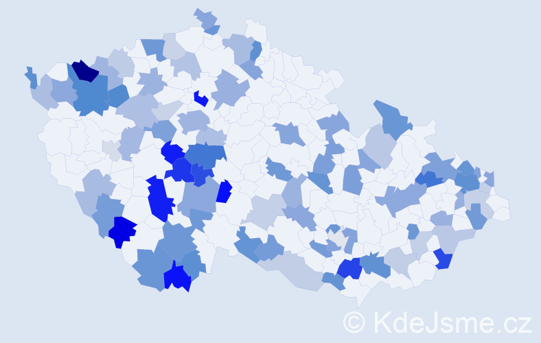 Jméno: 'Hanka', počet výskytů 155 v celé ČR