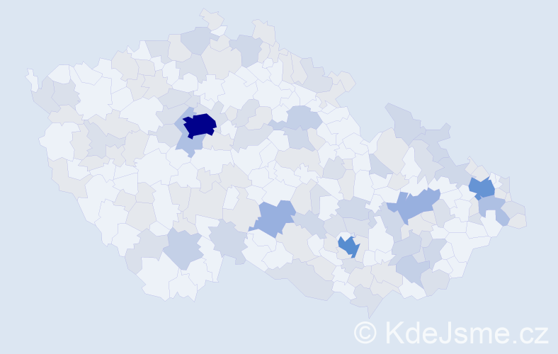 Jméno: 'Zoe', počet výskytů 275 v celé ČR