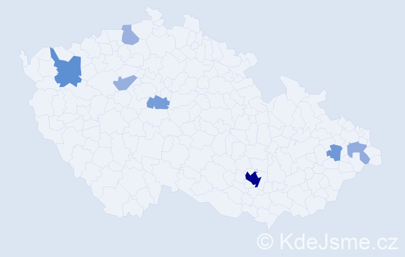 Jméno: 'Noa', počet výskytů 21 v celé ČR
