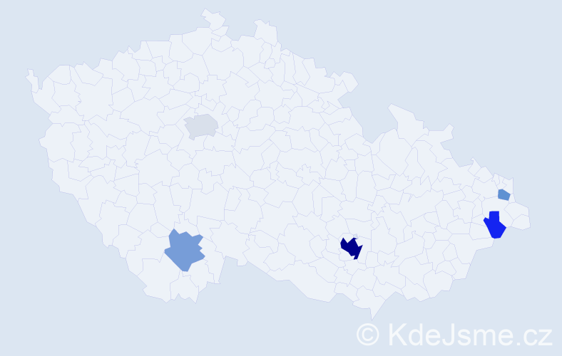 Jméno: 'Eran', počet výskytů 21 v celé ČR