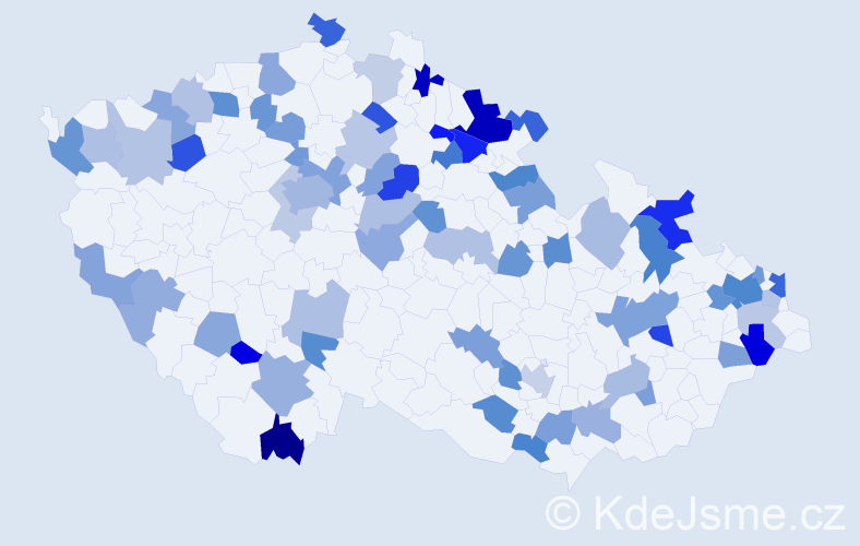 Jméno: 'Agneša', počet výskytů 109 v celé ČR
