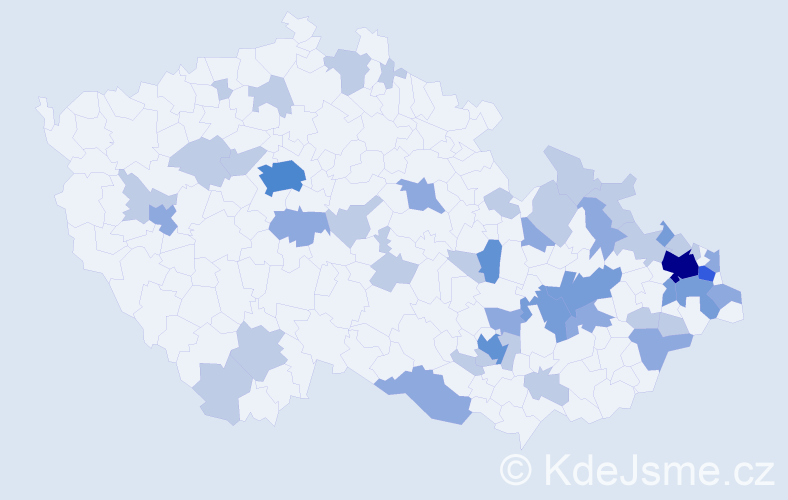 Jméno: 'Arnošta', počet výskytů 90 v celé ČR