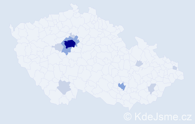 Jméno: 'Nebojša', počet výskytů 26 v celé ČR
