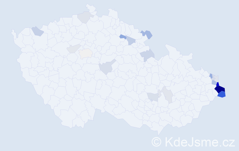 Jméno: 'Mariusz', počet výskytů 54 v celé ČR